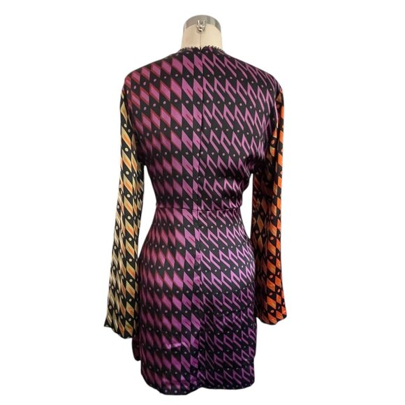 Zara Satin Deep V Tunic Dress Top - L - Picture 6 of 7